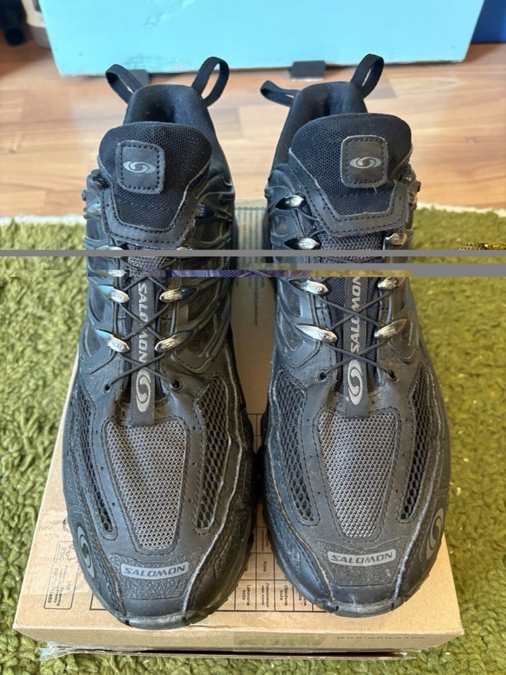 Salomon ACS Pro Triple Black Sneakers Mens Shoes Size 11 Grt Condition